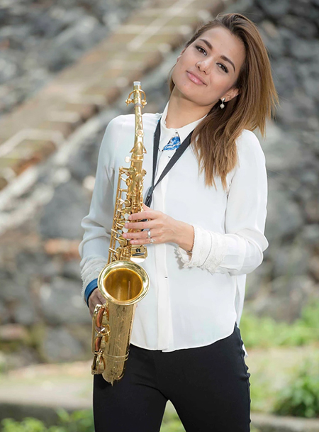 Cantante, compositora, saxofonista Ana Spíndola.